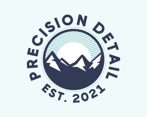 Alpine Mountain Peak logo design