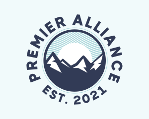 Alpine Mountain Peak logo design