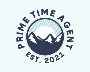 Alpine Mountain Peak logo design