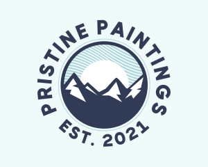 Alpine Mountain Peak logo design