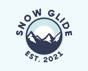 Alpine Mountain Peak logo design