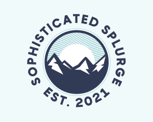 Alpine Mountain Peak logo design