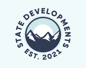 Alpine Mountain Peak logo design