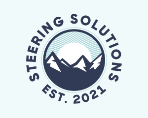 Alpine Mountain Peak logo design