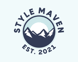 Alpine Mountain Peak logo design