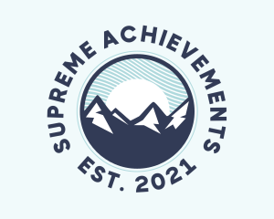 Alpine Mountain Peak logo design