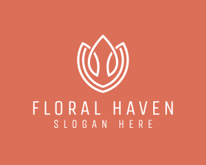 Elegant Tulip Flower logo