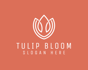 Elegant Tulip Flower logo