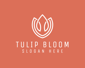 Elegant Tulip Flower logo design