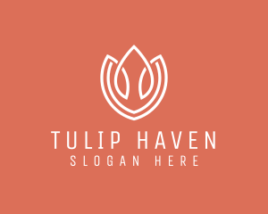 Elegant Tulip Flower logo design