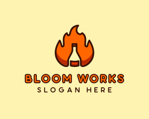 Fire Bottle Distillery  logo design