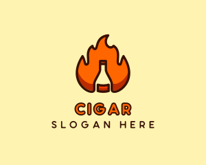 Fire Bottle Distillery  logo design