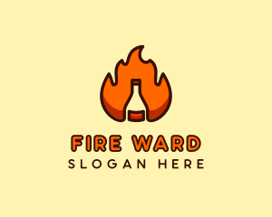 Fire Bottle Distillery  logo design