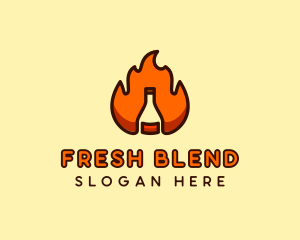 Fire Bottle Distillery  logo design