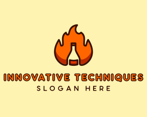 Fire Bottle Distillery  logo design