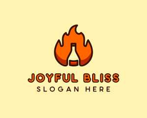 Fire Bottle Distillery  logo design