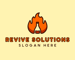 Fire Bottle Distillery  logo design