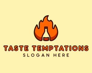 Fire Bottle Distillery  logo design