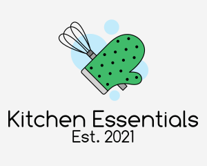 Kitchen Whisk Mittens  logo design