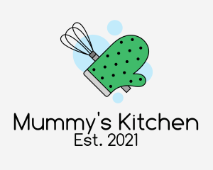 Kitchen Whisk Mittens  logo design