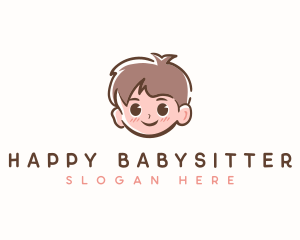 Smiling Child Boy logo design