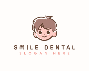 Smiling Child Boy logo design