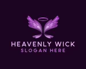 Cute Angel Wings logo design