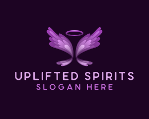 Cute Angel Wings logo design