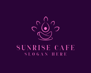 Lotus Flower Cafe logo design