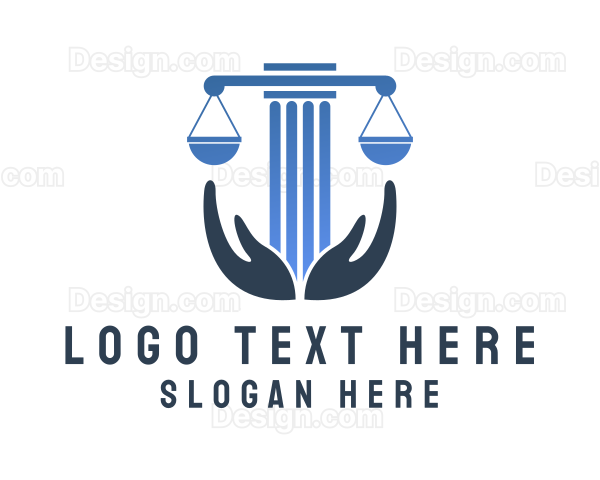 Legal Pillar Hands Logo