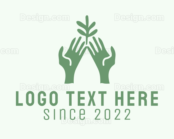 Plant Hand Gardening Logo