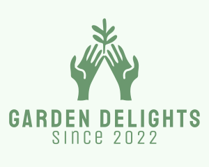 Plant Hand Gardening logo design