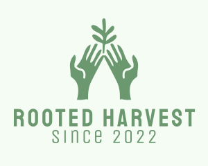 Plant Hand Gardening logo design