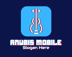 Glitchy Guitar App  logo design