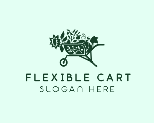 Landscaping Garden Wheelbarrow logo design