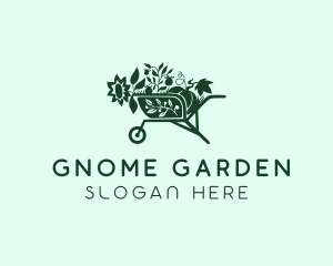 Landscaping Garden Wheelbarrow logo design