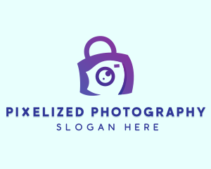 Camera Lens Bag logo design