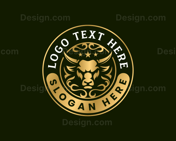 Luxury Bull Cattle Logo