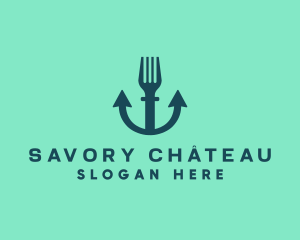 Anchor Fork Restaurant logo design