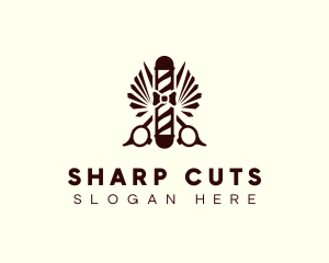 Scissor Barber Shop Stylist logo design