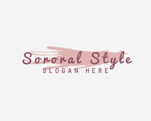 Watercolor Styling Makeup logo design