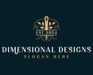 Tailoring Dressmaking Needle logo design