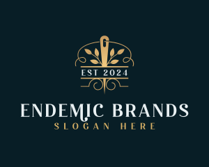 Tailoring Dressmaking Needle logo design