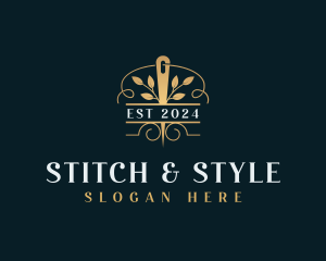 Tailoring Dressmaking Needle logo design