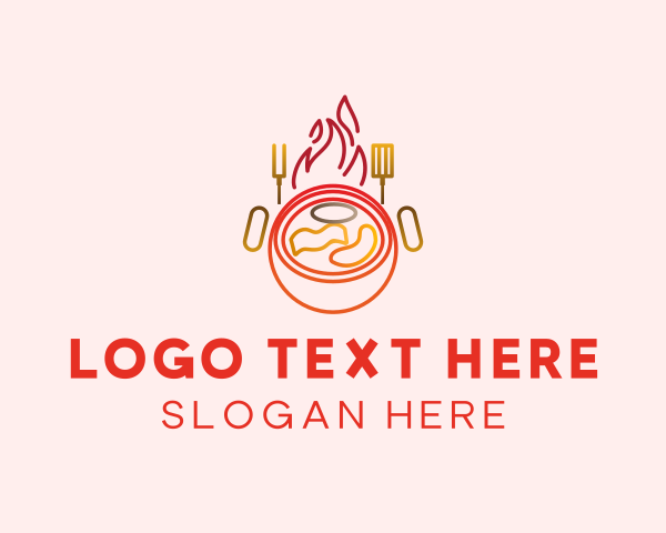 Sausage logo example 3