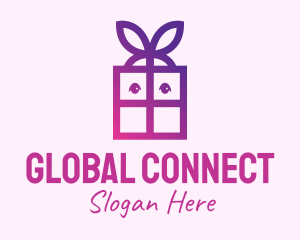 Violet Present Gift Box Logo