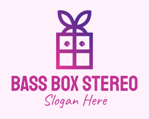 Violet Present Gift Box logo design