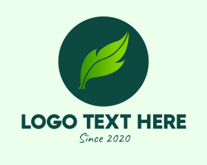 Green Organic Leaf logo