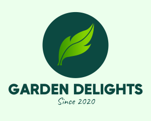 Green Organic Leaf logo design