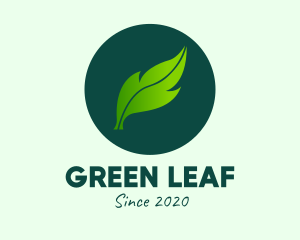 Green Organic Leaf logo design